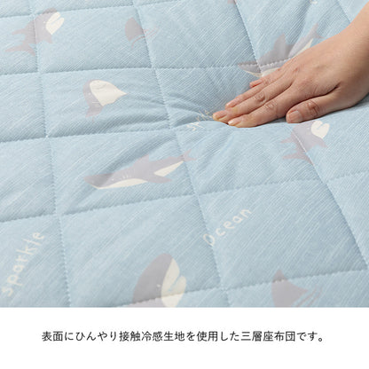 クッション 座布団 冷感 ひんやり ごろ寝 三層 洗える ペンギン 約65×180cm 送料無料