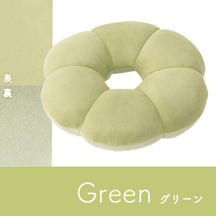 クッション 円座 花 穴あき パステル 約40cm丸 送料無料