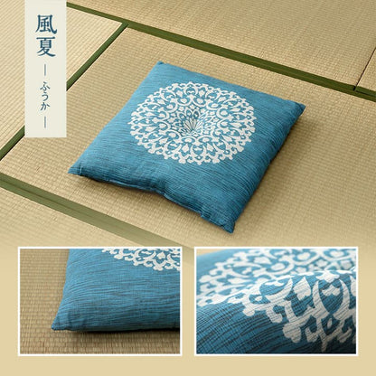 座布団 洗える 日本製 国産 和室 洋室 銘仙判 夏 約55×59cm 送料無料