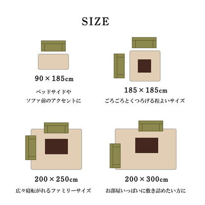 ラグ カーペット マット 珊瑚マイヤ 洗える 滑りにくい 約90×185cm 送料無料
