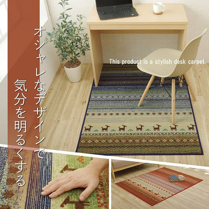 【新商品】デスクカーペット デスクマット 学習机 マット ラグ ルームマット 子供部屋 キズ防止 テレワーク 約100×130cm 送料無料