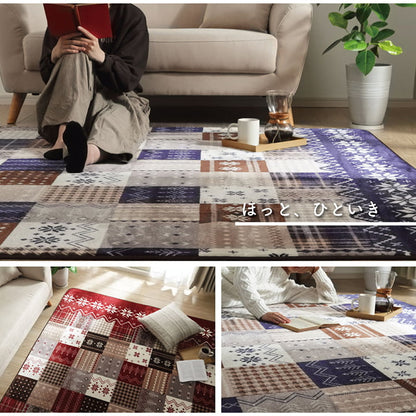 ラグ 正方形 洗える なめらか フランネル 約180×180cm 約2畳 ホットカーペット対応 送料無料