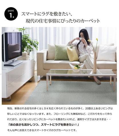 ラグ カーペット 3畳 『アロンジュ』 約140×340cm 裏:すべりにくい加工 （ホットカーペット対応） 送料無料 - 【公式】allecore(アレコレ) 家具インテリア・生活雑貨のオンライン通販