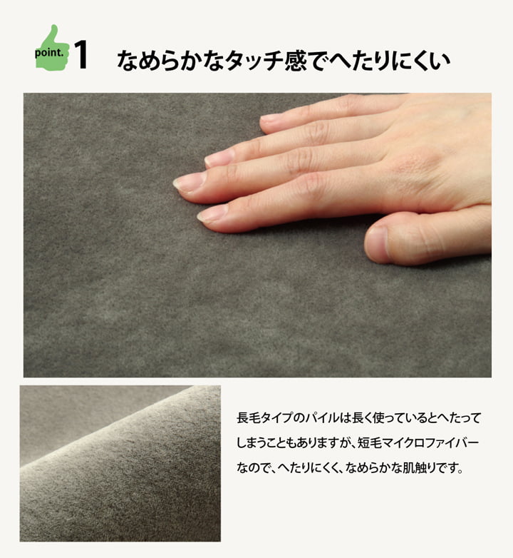 ラグ カーペット 3畳 洗える 無地 『イーズ』 約220×220cm 裏:すべりにくい加工 （ホットカーペット対応） 送料無料