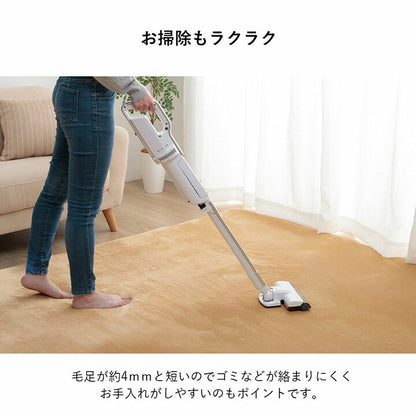 ラグ 選べる 厚み 長方形 撥水 ホットカーペット対応 冬 フランネル 無地 約185×250×0.1cm 送料無料
