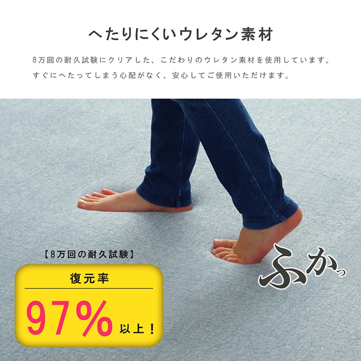 ラグ 正方形 滑りにくい 防音 ボリューム 厚い へたりにくい パイル地 無地 約185×185cm 約2畳 オールシーズン ホットカーペット対応 床暖房対応 送料無料