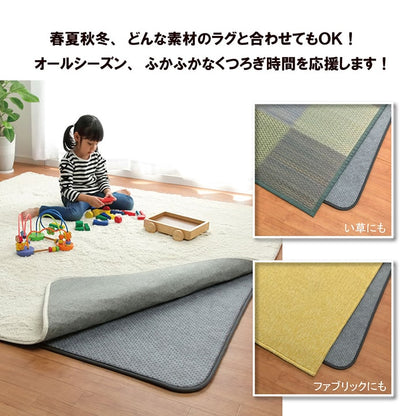ラグ 下敷き 滑り止め 滑りにくい 防音 へたりにくい ボリューム ウレタン10mm クッション性 約180×180cm 床暖房 ホットカーペット対応 送料無料