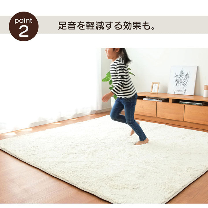 ラグ 下敷き 滑り止め 滑りにくい 防音 へたりにくい ボリューム ウレタン10mm クッション性 約180×180cm 床暖房 ホットカーペット対応 送料無料