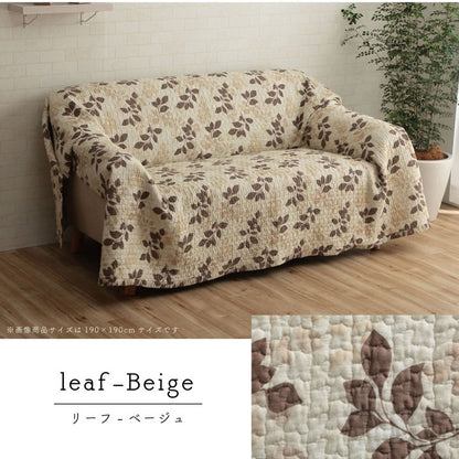 【新商品】マルチカバー おしゃれ 洗える 正方形 約190×190cm 綿 花 水洗いキルト リバーシブル ベッドスプレッド こたつカバー ソファカバー ホットカーペットカバー 送料無料