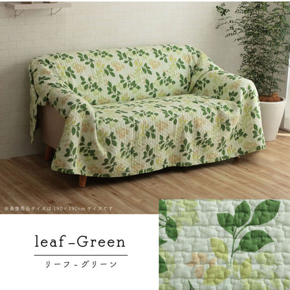 【新商品】マルチカバー おしゃれ 洗える 正方形 約190×190cm 綿 花 水洗いキルト リバーシブル ベッドスプレッド こたつカバー ソファカバー ホットカーペットカバー 送料無料