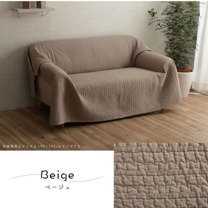 【新商品】マルチカバー おしゃれ 洗える 正方形 約190×190cm 綿 雲 水洗いキルト リバーシブル ベッドスプレッド こたつカバー ソファカバー ホットカーペットカバー 送料無料