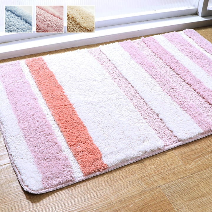 バスマット 吸水性抜群 ふんわり おしゃれ 約50×75cm 送料無料