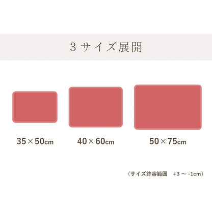 【新商品】バスマット 速乾 吸水性抜群 タオル地風 さらっと 約40×60cm 送料無料