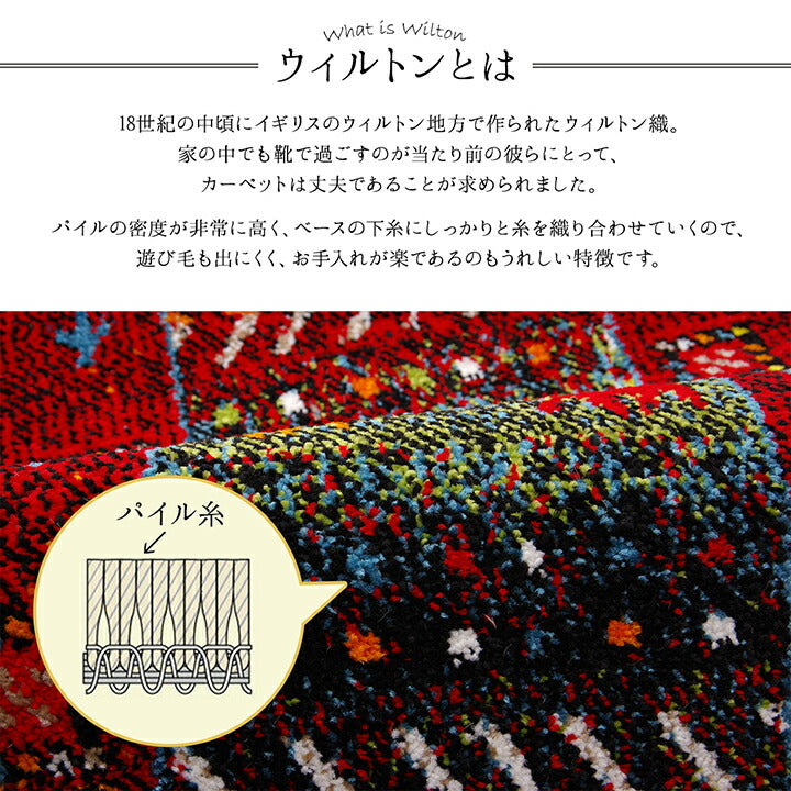 玄関マット トルコ製 ウィルトン織り 約50×80cm 抗菌防臭 消臭機能 へたりにくい 送料無料