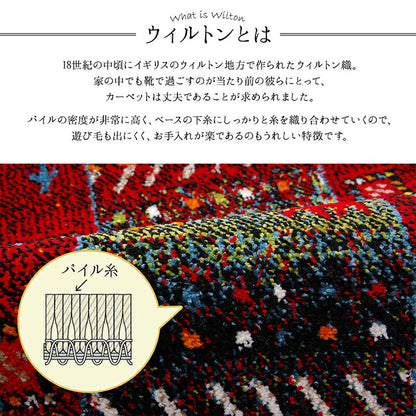 玄関マット トルコ製 ウィルトン織り 約50×80cm 抗菌防臭 消臭機能 へたりにくい 送料無料