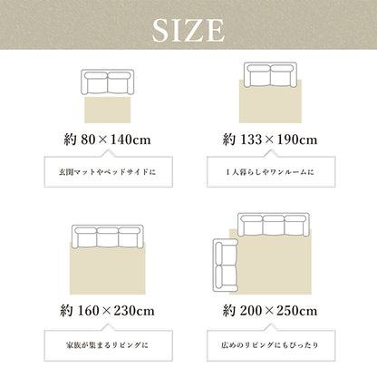 モルドバ製 ウィルトン織り カーペット 柔らかタッチ 約80×140cm 送料無料