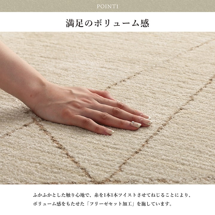 モルドバ製 ウィルトン織り カーペット 柔らかタッチ 約200×250cm 送料無料