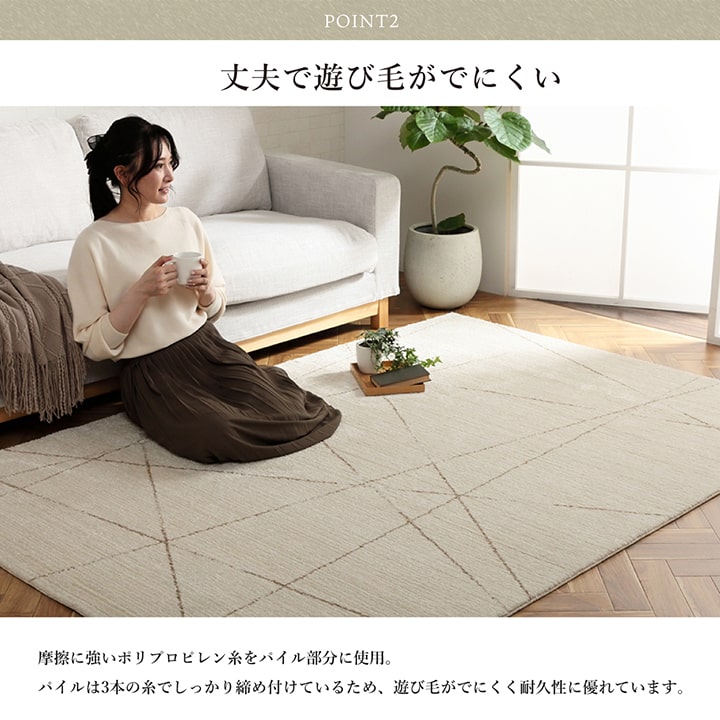 モルドバ製 ウィルトン織り カーペット 柔らかタッチ 約200×250cm 送料無料