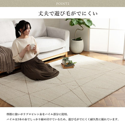 モルドバ製 ウィルトン織り カーペット 柔らかタッチ 約200×250cm 送料無料