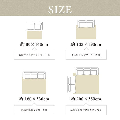 モルドバ製 ウィルトン織り カーペット 柔らかタッチ 約200×250cm 送料無料