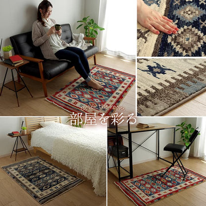カーペット ラグ マット モルドバ ウィルトン 織り 畳める 約80×130cm へたりにくい エスニック 送料無料