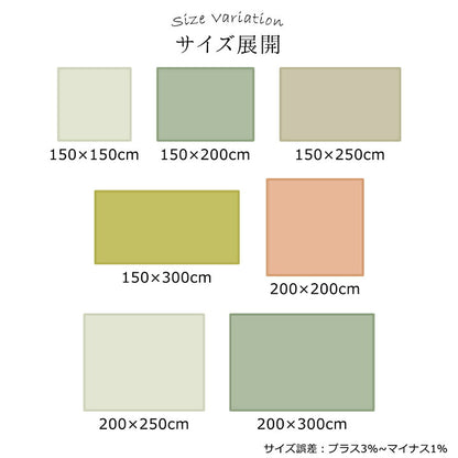 日本 抗菌 消臭 清潔 オーダー ラグ カーペット 防炎 アレルキャッチャー 抗アレル物質 ダニ対策 シャギー 無地 約3.9畳 約200×300cm 送料無料