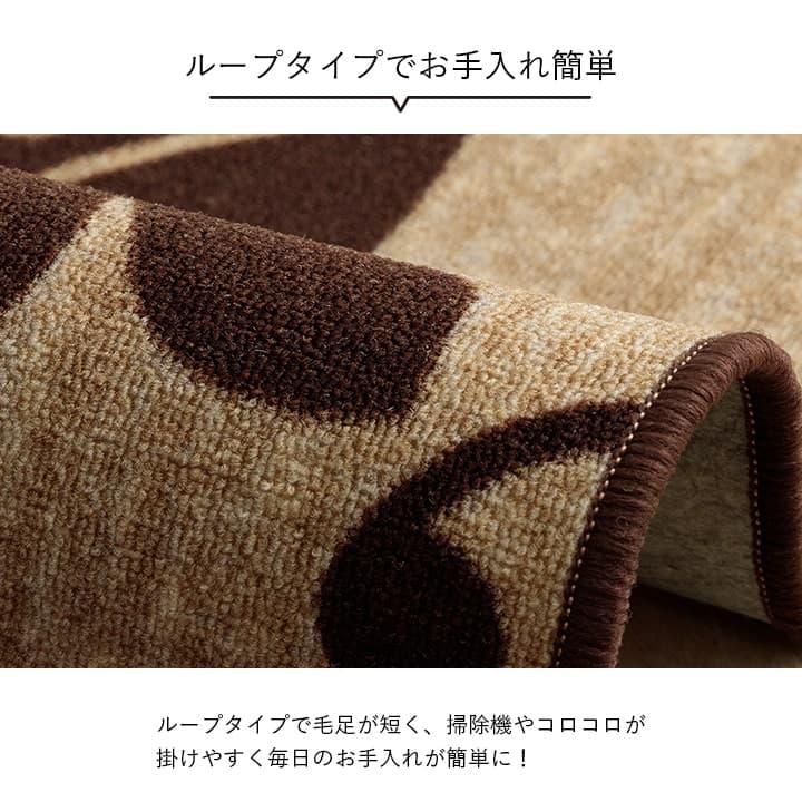 【新商品】デスクカーペット キッズルームマット デスクワークマット ボタニカル柄 撥水 約110×133cm 送料無料