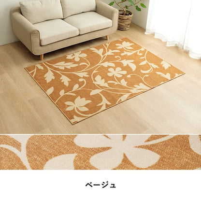 【新商品】デスクカーペット キッズルームマット デスクワークマット ボタニカル柄 撥水 約110×133cm 送料無料