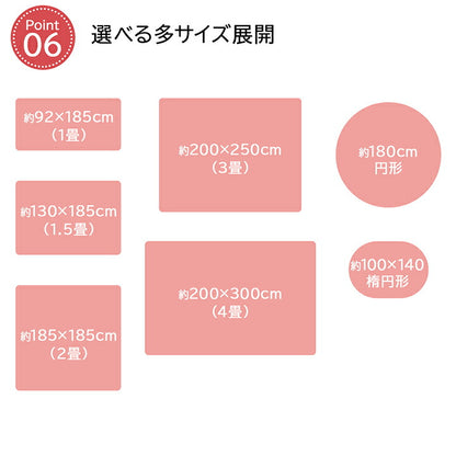 ラグ カーペット 2畳 洗える アニマル柄 ウサギ柄 ラビット柄 約185×185cm （ホットカーペット対応） 送料無料