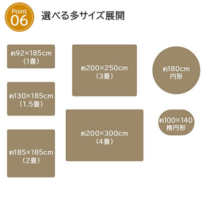 ラグ カーペット 円形 洗える アニマル柄 ネコ柄 キャット柄 約185cm丸 （ホットカーペット対応） 送料無料 - 【公式】allecore(アレコレ) 家具インテリア・生活雑貨のオンライン通販
