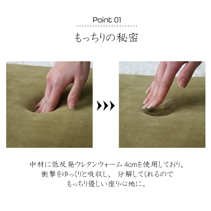 クッション 無地 もっちり シート 40×40cm 送料無料