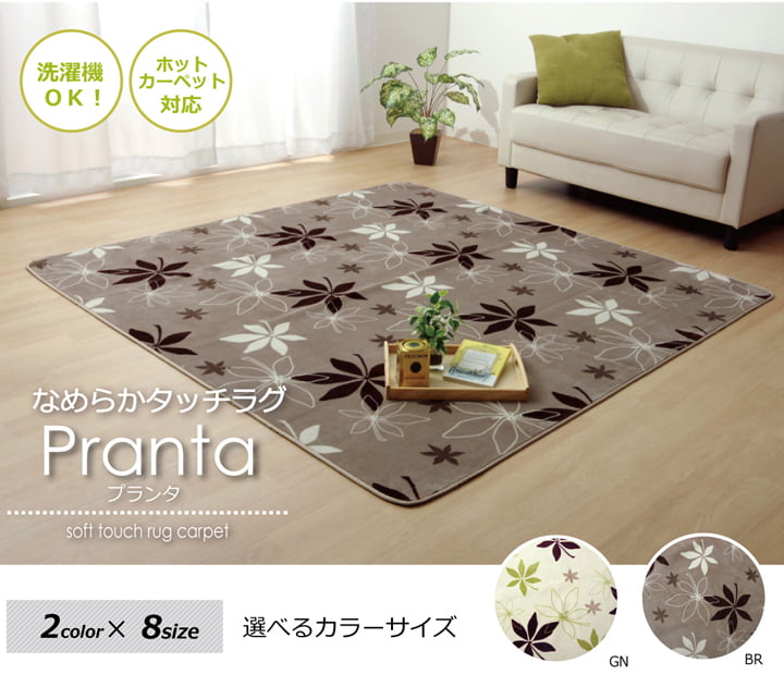 ラグ カーペット 3畳 洗える 抗菌 防臭 無地 『WSプランタ』 約200×250cm （ホットカーペット対応） 送料無料