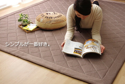 ラグ カーペット  デニム調 ニットキルトラグ『アルバ2IT』 約145×145cm 正方形 コンパクトラグ 送料無料 - 【公式】allecore(アレコレ) 家具インテリア・生活雑貨のオンライン通販