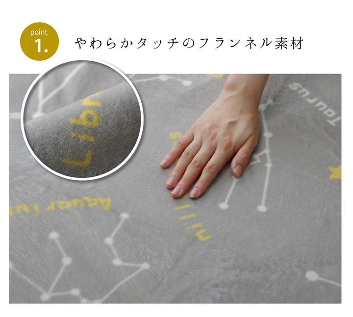 抗菌・防臭 ウォッシャブル フランネル ホットカーペットカバー 『WSミリオン RUG」約185×185cm 送料無料