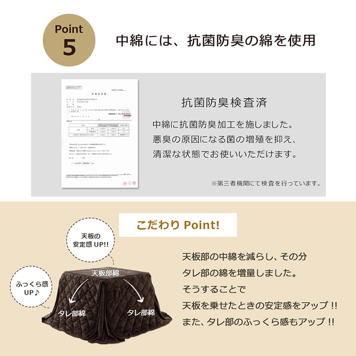 こたつ布団 長方形 ダイニング用こたつ布団  約225×265cm 送料無料
