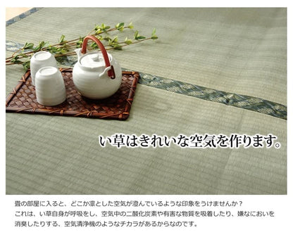 純国産 減農薬栽培 い草 上敷き カーペット 糸引織 『西陣』 江戸間8畳(約352×352cm） 熊本県八代産イ草使用 送料無料