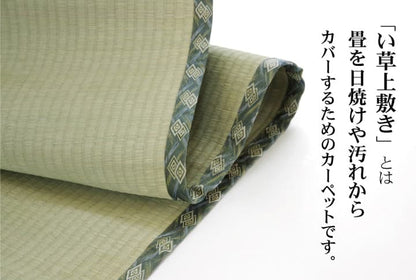 純国産 減農薬栽培 い草 上敷き カーペット 糸引織 『西陣』 江戸間1畳(約88×176cm） 熊本県八代産イ草使用 送料無料