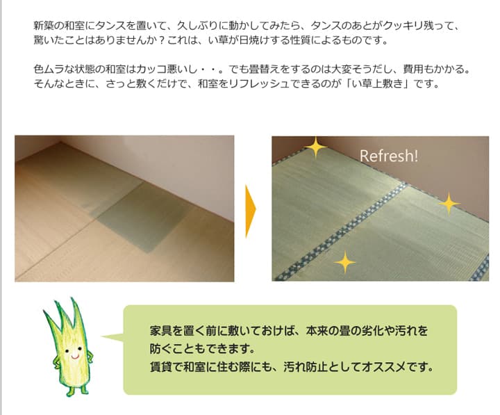 純国産 減農薬栽培 い草 上敷き カーペット 糸引織 『西陣』 江戸間1畳(約88×176cm） 熊本県八代産イ草使用 送料無料