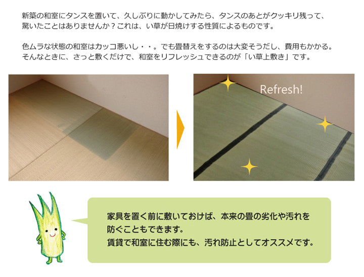 純国産 い草 上敷き カーペット 麻綿織 『清正』 本間10畳(約477×382cm） 熊本県八代産イ草使用 送料無料
