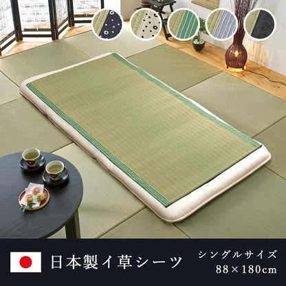 純国産 い草のシーツ（寝ござ） 『白水』 シングル約88×180cm（熊本県八代産イ草使用） 送料無料