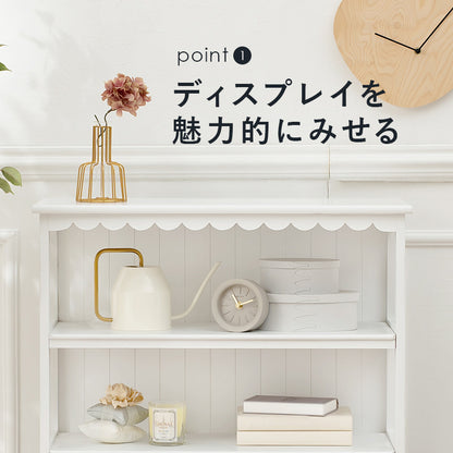 キャビネット ホワイト 収納家具 可愛い バスケット2 フリル バスケット 北欧 おしゃれ シンプル モダン