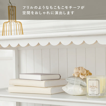 キャビネット ホワイト 収納家具 可愛い バスケット2 フリル バスケット 北欧 おしゃれ シンプル モダン