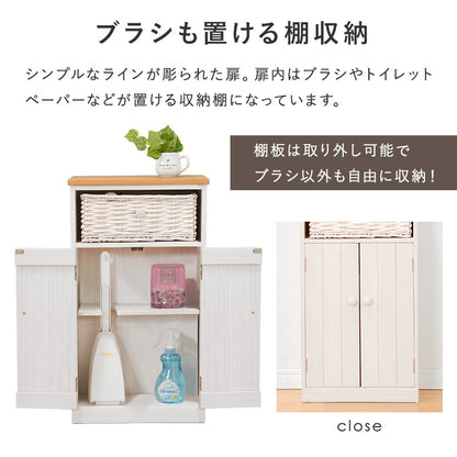 トイレラック 収納家具 トイレ収納 編み上げバスケット カントリー 個性 トイレ ラック 温かみ 編み上げ