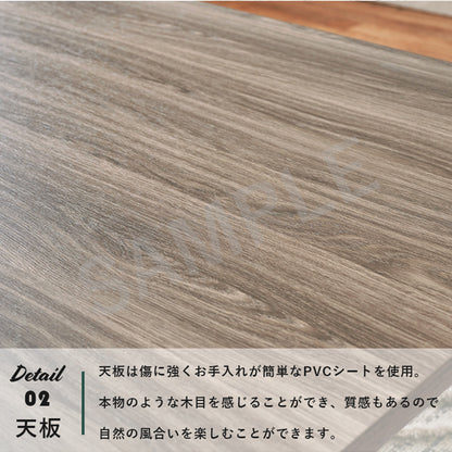 リビングコタツ こたつ 長方形 スチール脚 ブルックリンスタイル コタツテーブル グレイッシュ 木目 天板