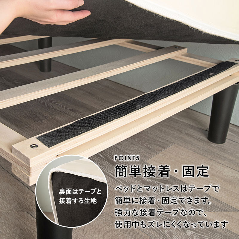 ボンネルコイルマットレスベッド シングルベッド 耐圧分散 すのこ