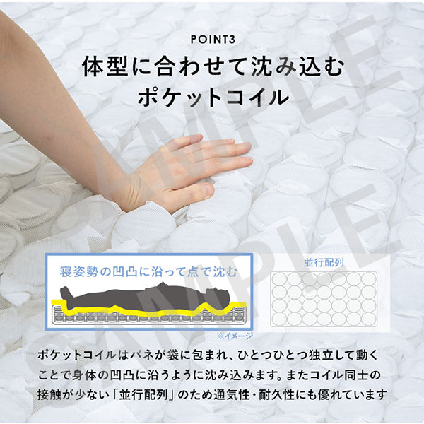 ポケットコイルマットレスベッド シングルベッド ピロートップ仕様 すのこベッド 高級ホテル 贅沢 快適