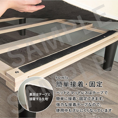 ポケットコイルマットレスベッド シングルベッド ピロートップ仕様 すのこベッド 高級ホテル 贅沢 快適