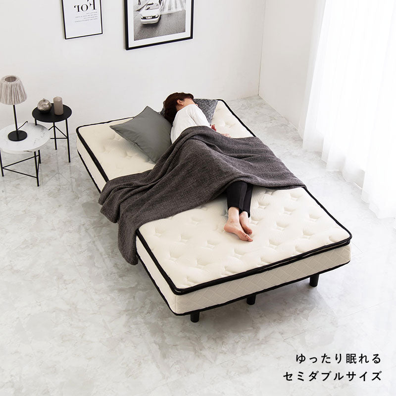ポケットコイルマットレスベッド セミダブルベッド ピロートップ仕様 すのこベッド 高級ホテル 贅沢 快適