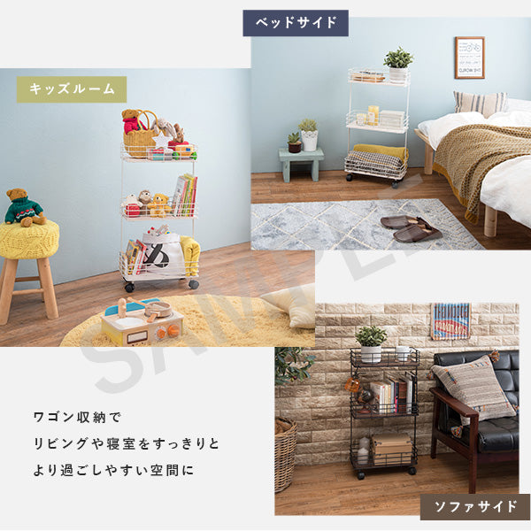 ラック 収納家具 本棚 木材 細め アイアン キャスター おしゃれ 北欧 シンプル モダン オープン コンパクト