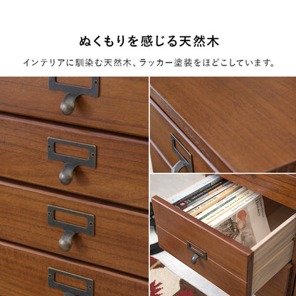 収納家具 ランドリー クリア ファイル 書類チェスト 桐製 引出し ネーム ひと目 おしゃれ 北欧 シンプル